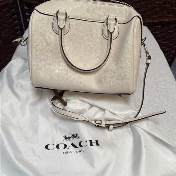 Coach Cream Satchel with Colorful Character Accents